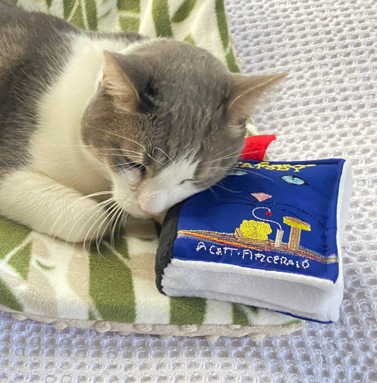 Handmade Cat Toy- Plush Book for Cats "The Great Catsby"