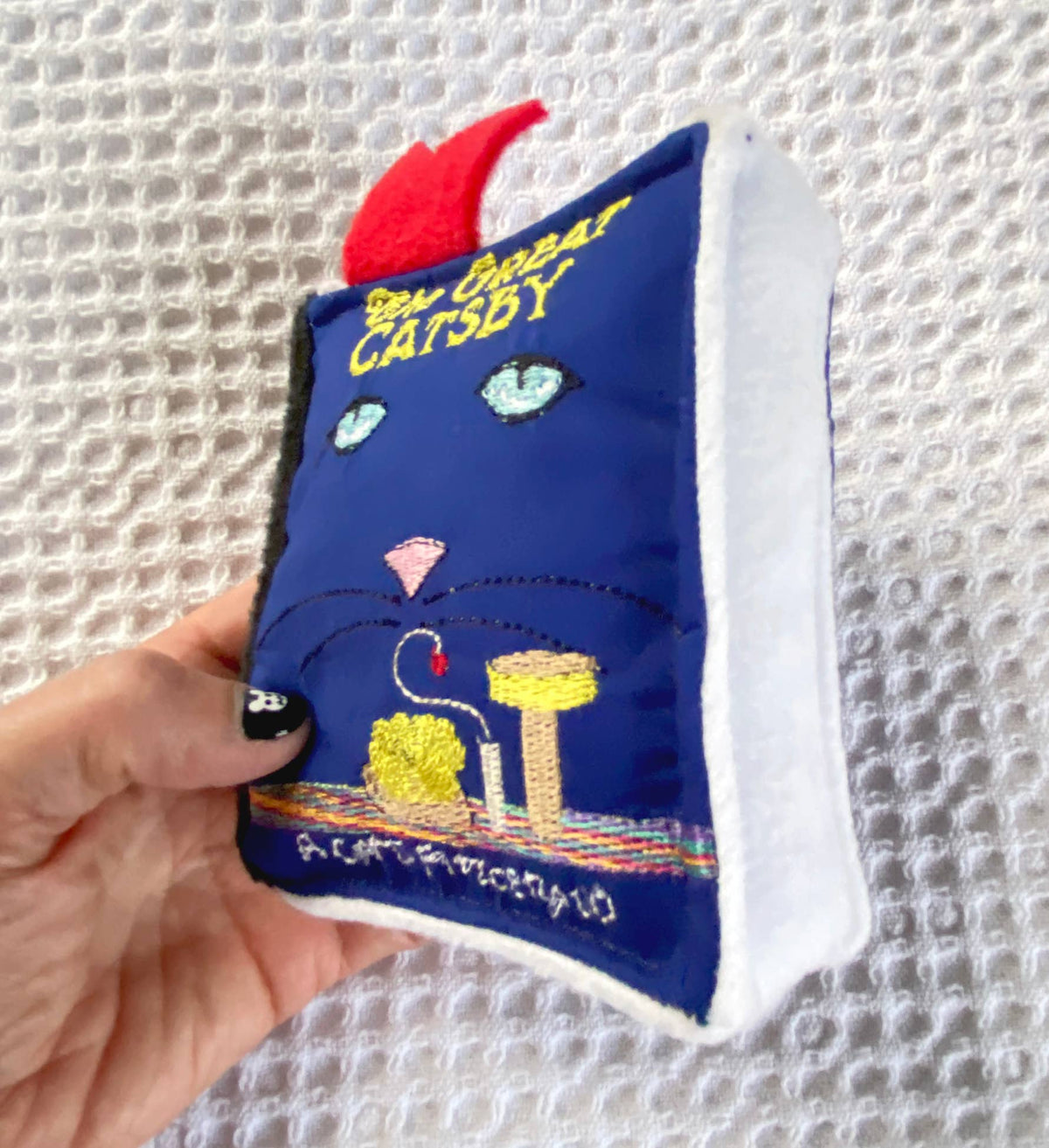 Handmade Cat Toy- Plush Book for Cats "The Great Catsby"