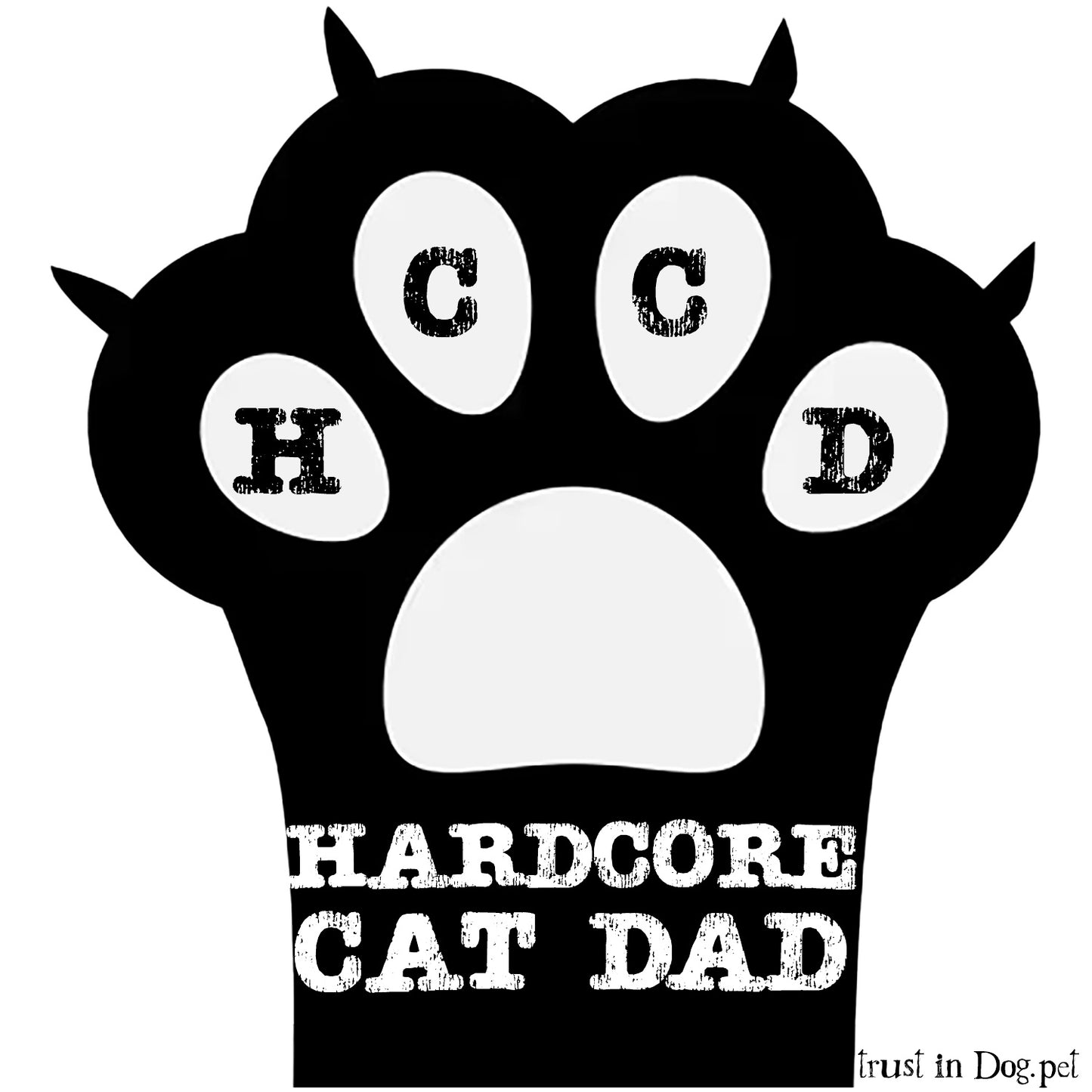 Hardcore Cat Dad Sticker