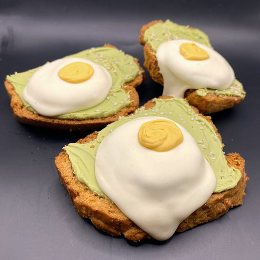 Avocado Toast with Fried Egg Organic Dog Cookie Case
