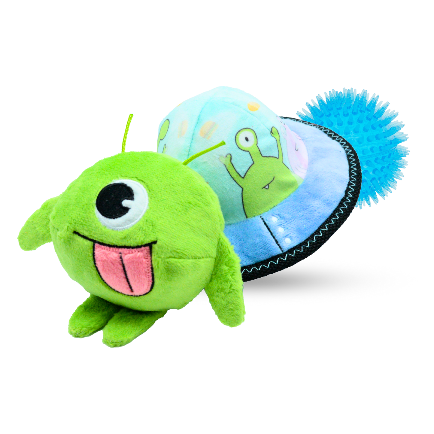 3-in-1 UFO Dog Toy – Plush, Squeaky & Interactive Fun