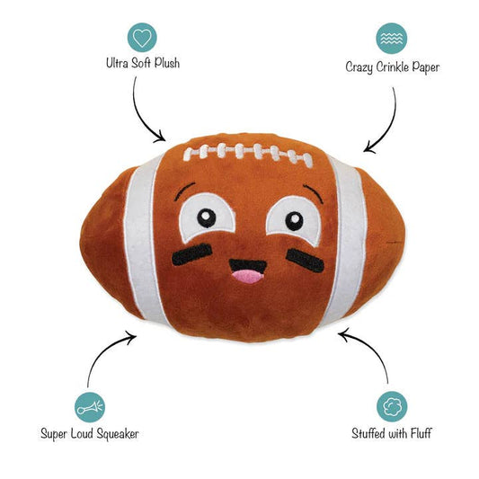 Foot Baller Plush Dog Toy