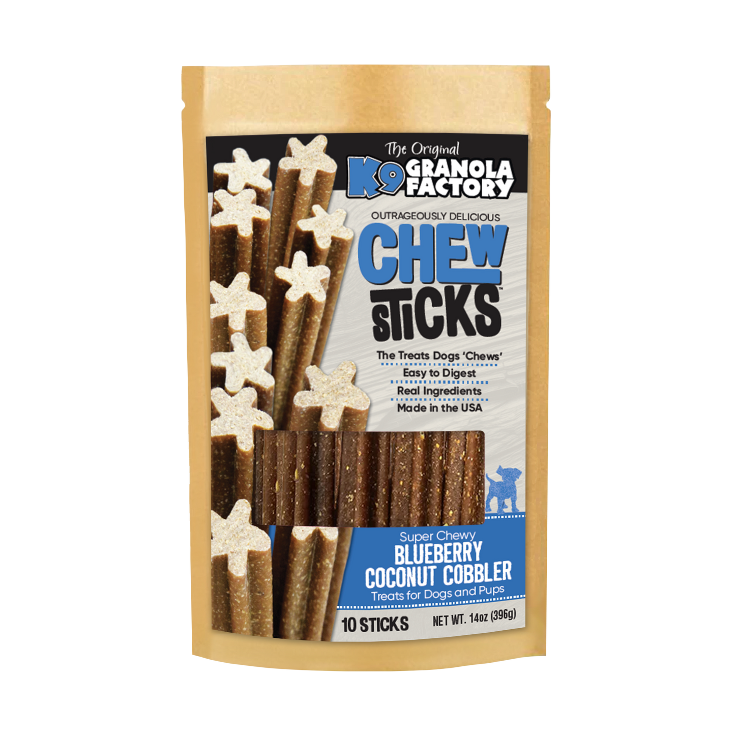 K9 Granola Factory Chew Sticks Blueberry Coconut
