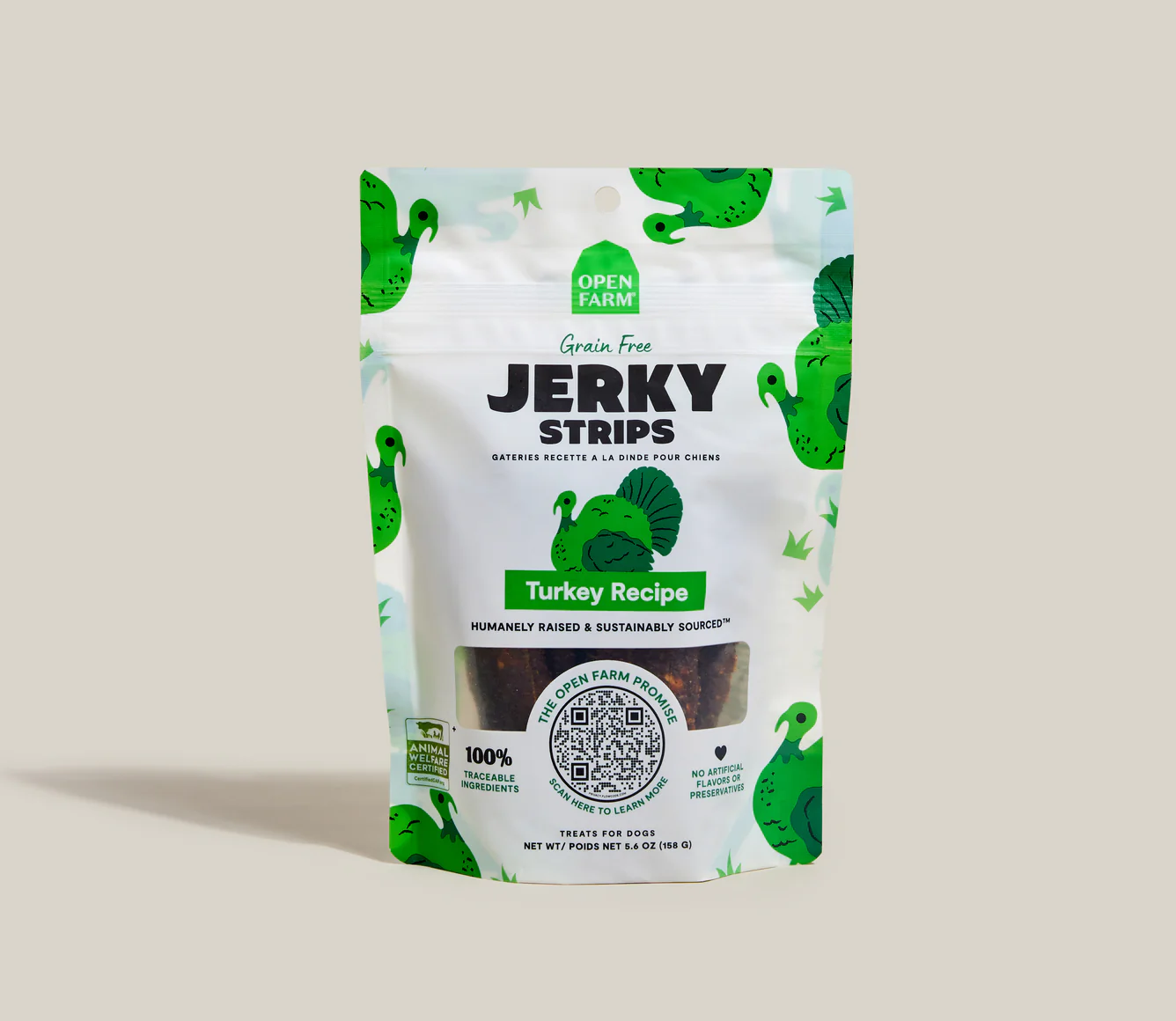 Open Farm Certified Humane Jerky Strips Turkey