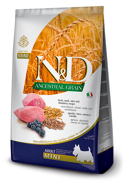 Farmina Ancestral Grain Lamb Blueberry Dry Dog Food Mini 5.5lb