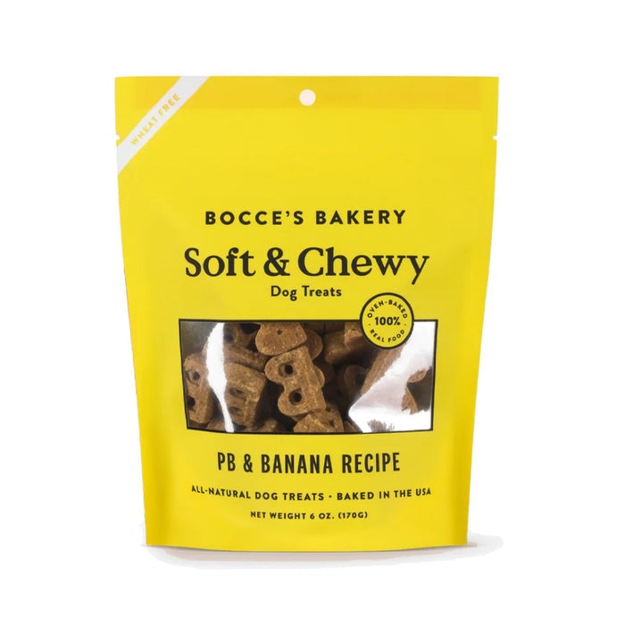 Bocce's Bakery Soft and Chewy Dog Treats PB + Banana 6oz