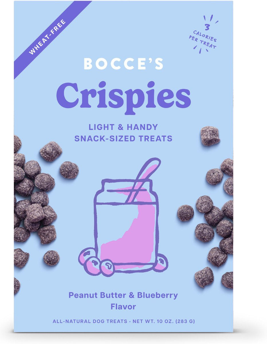Bocce's Bakery Crispies Dog Treats PB & Blueberry