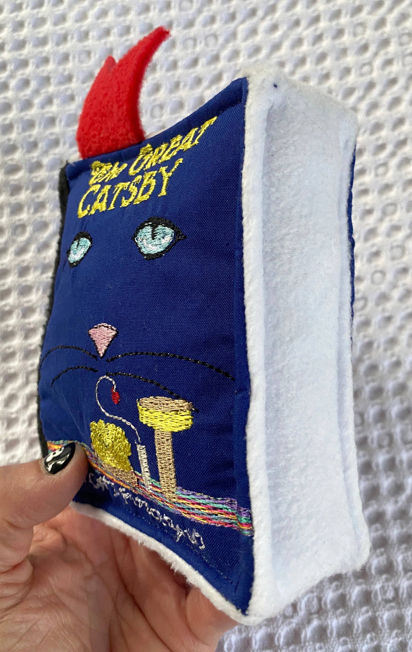 Handmade Cat Toy- Plush Book for Cats "The Great Catsby"