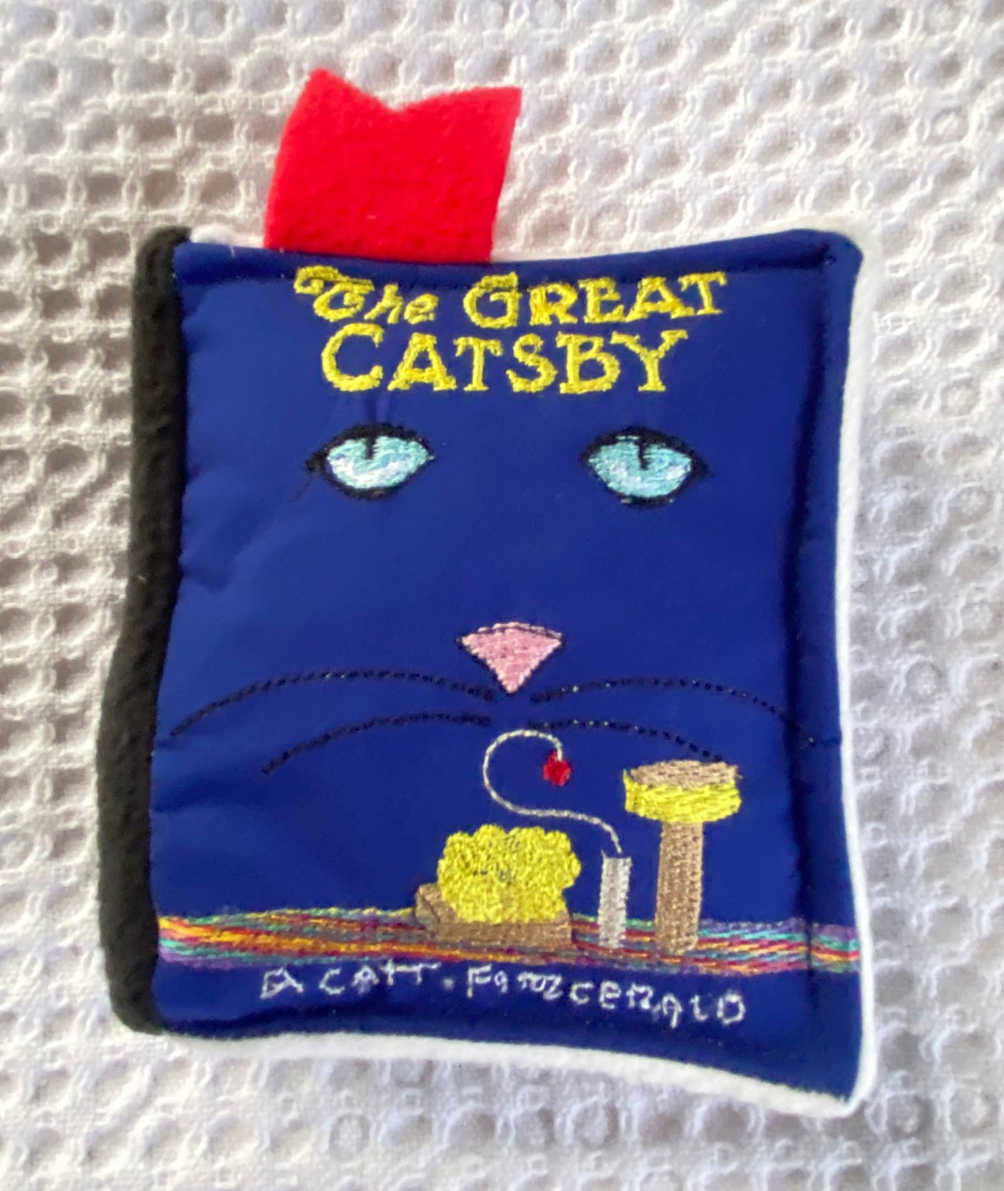Handmade Cat Toy- Plush Book for Cats "The Great Catsby"
