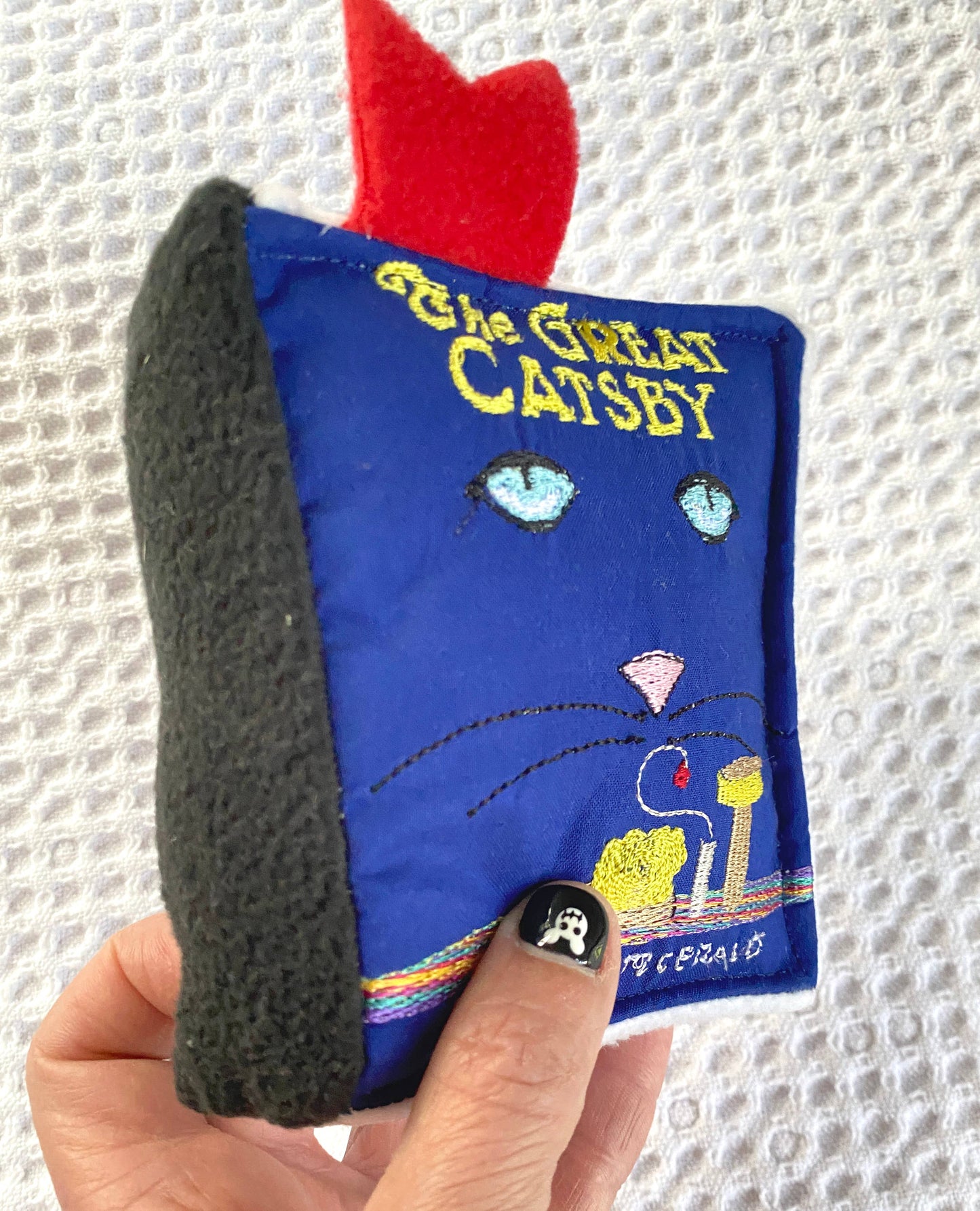 Handmade Cat Toy- Plush Book for Cats "The Great Catsby"