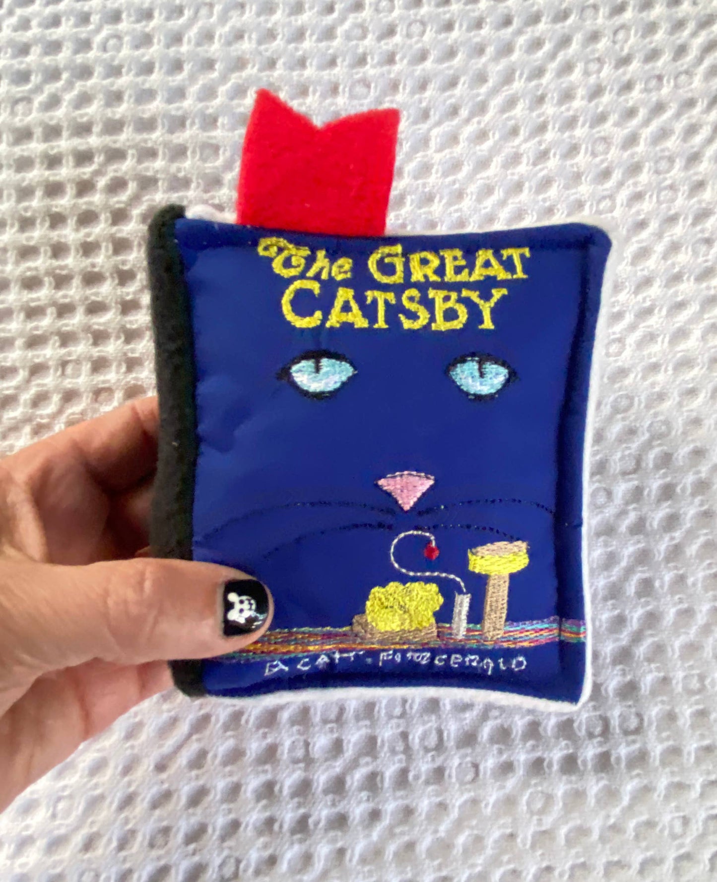 Handmade Cat Toy- Plush Book for Cats "The Great Catsby"