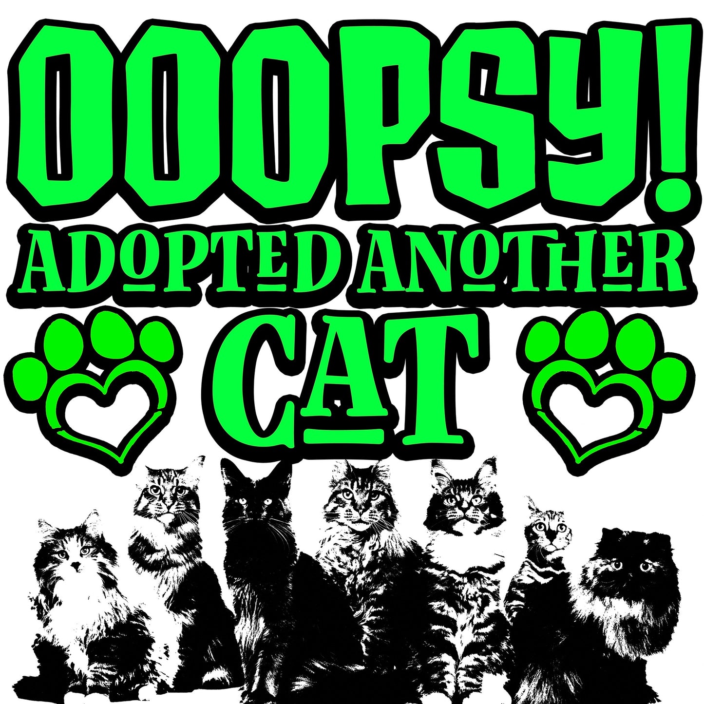 Oopsy Adopted Another Cat Sticker