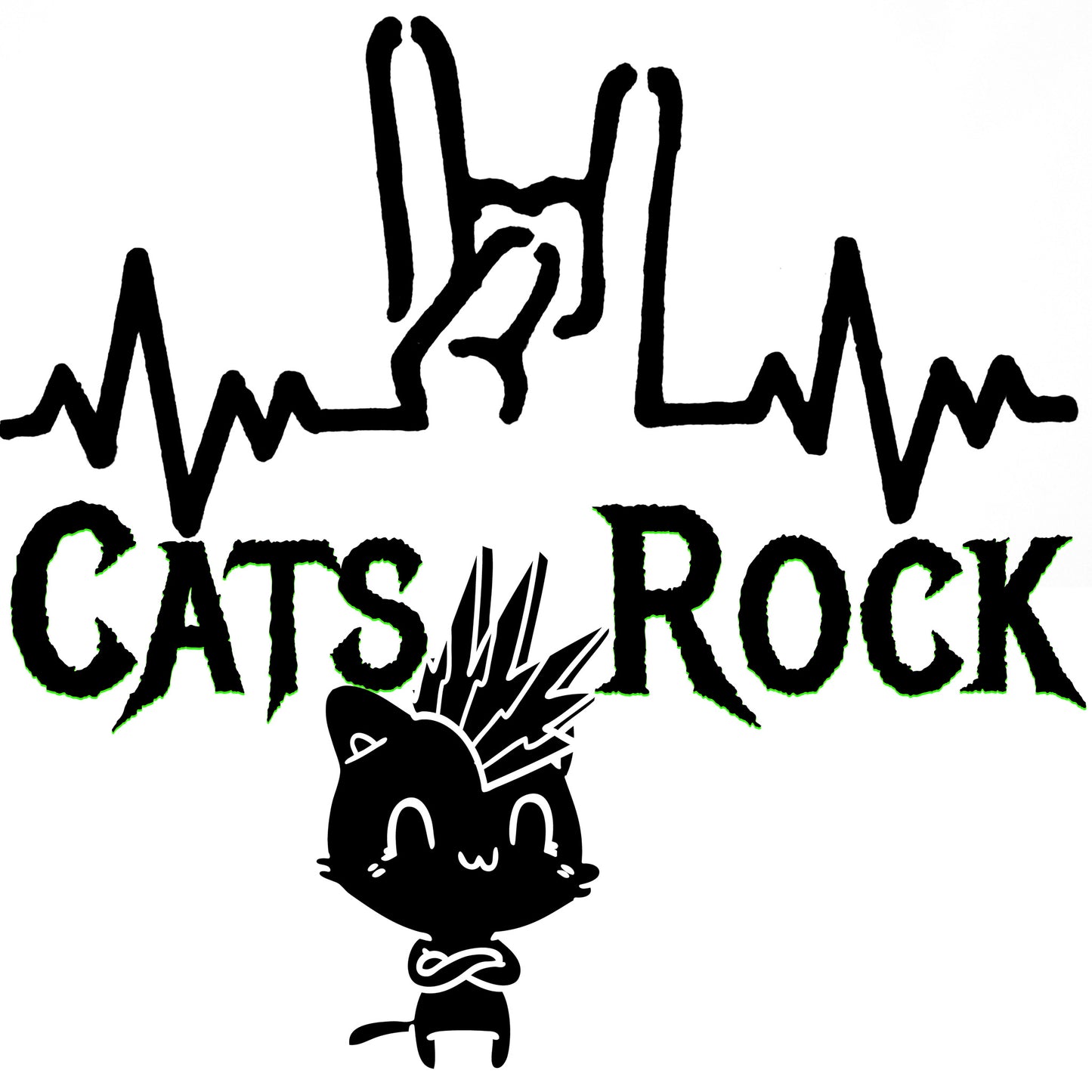 Cats Rock Sticker