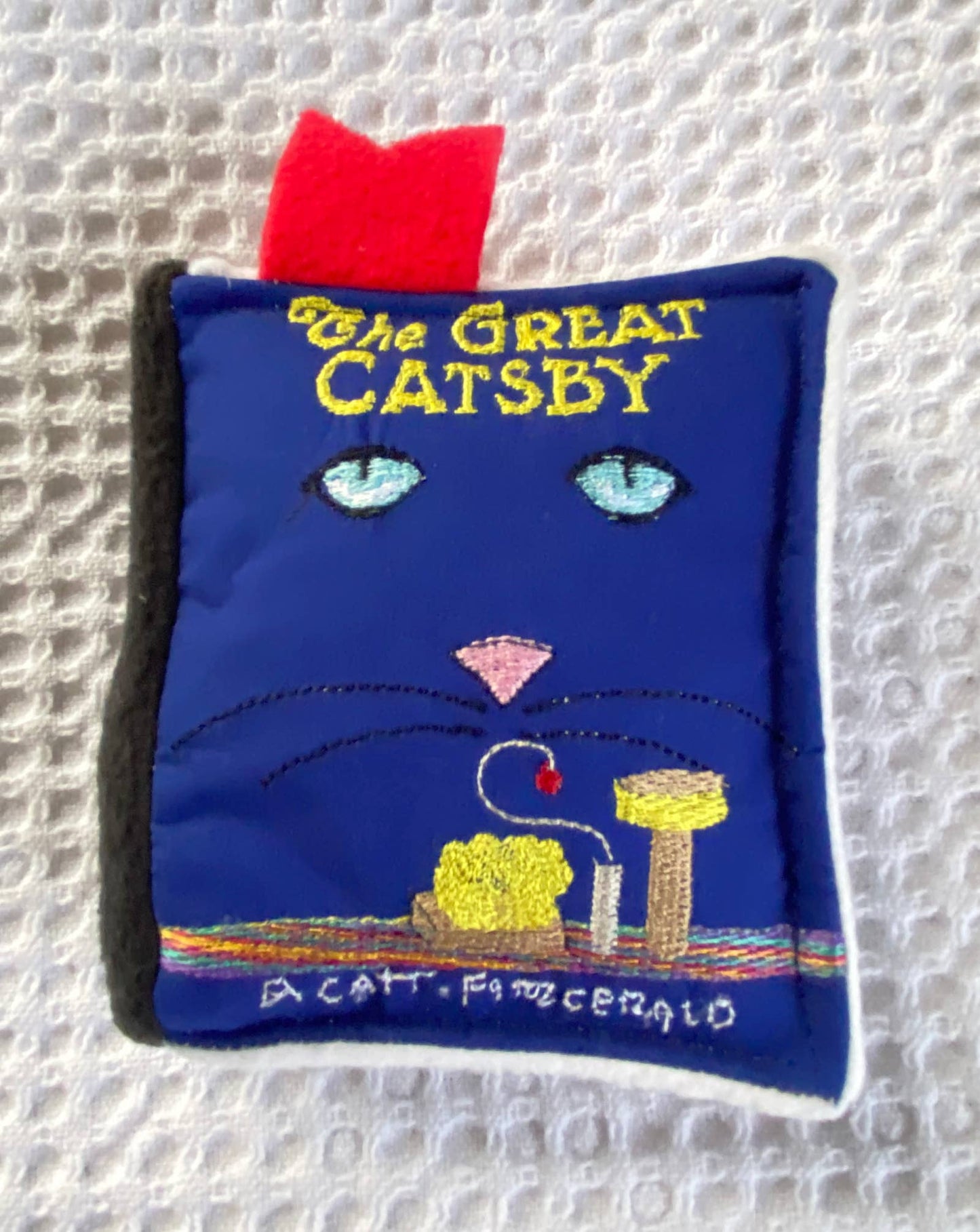 Handmade Cat Toy- Plush Book for Cats "The Great Catsby"