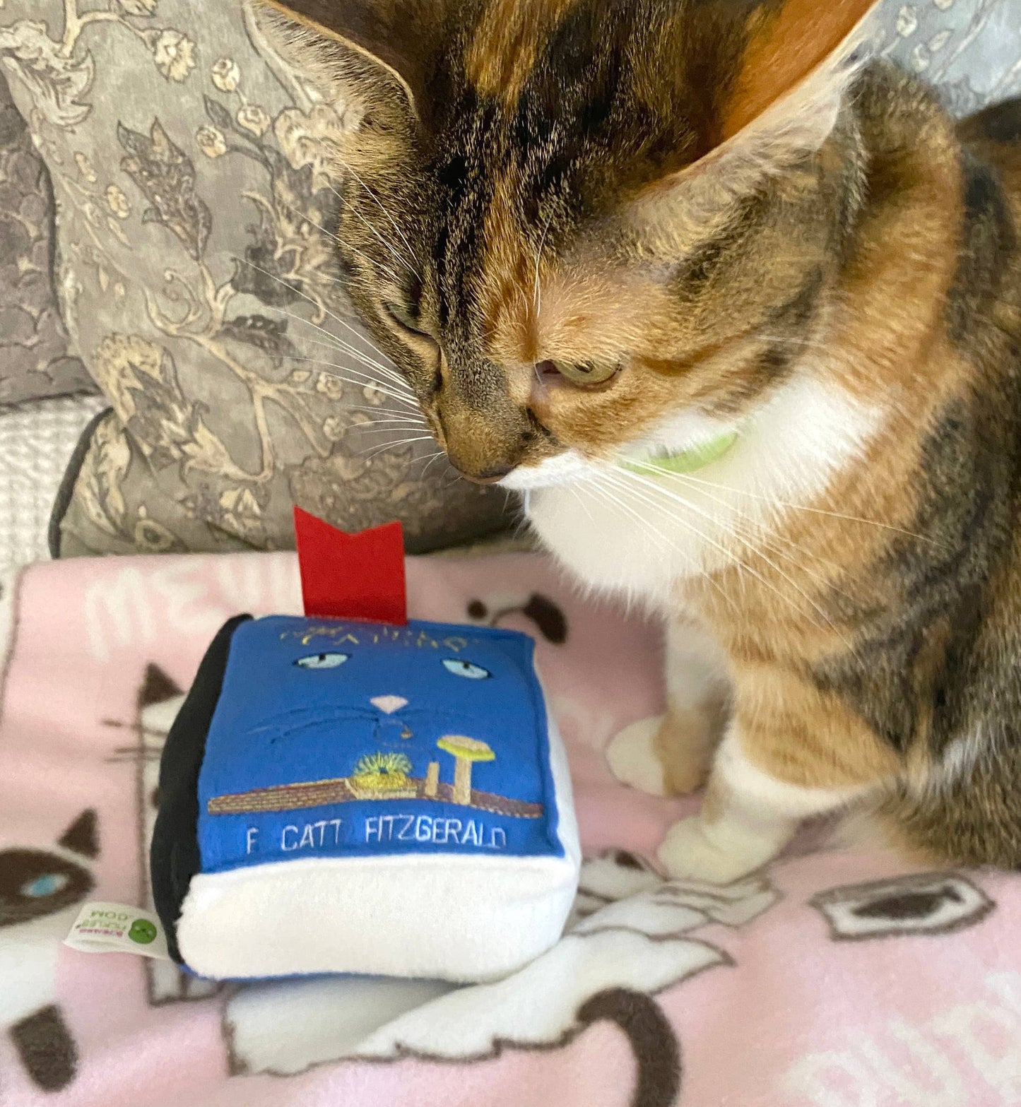 Handmade Cat Toy- Plush Book for Cats "The Great Catsby"