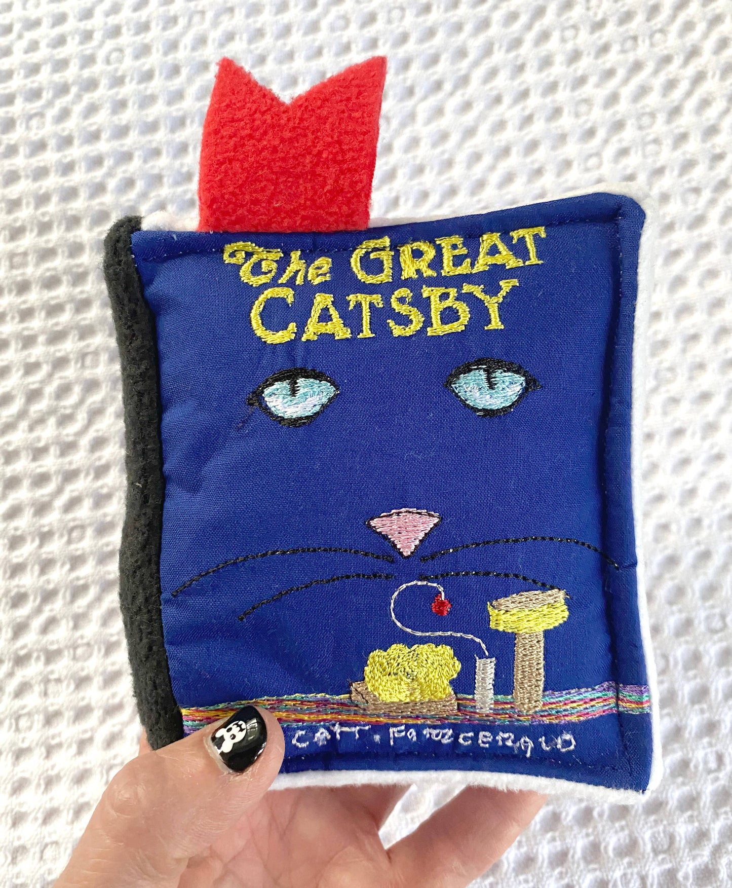 Handmade Cat Toy- Plush Book for Cats "The Great Catsby"