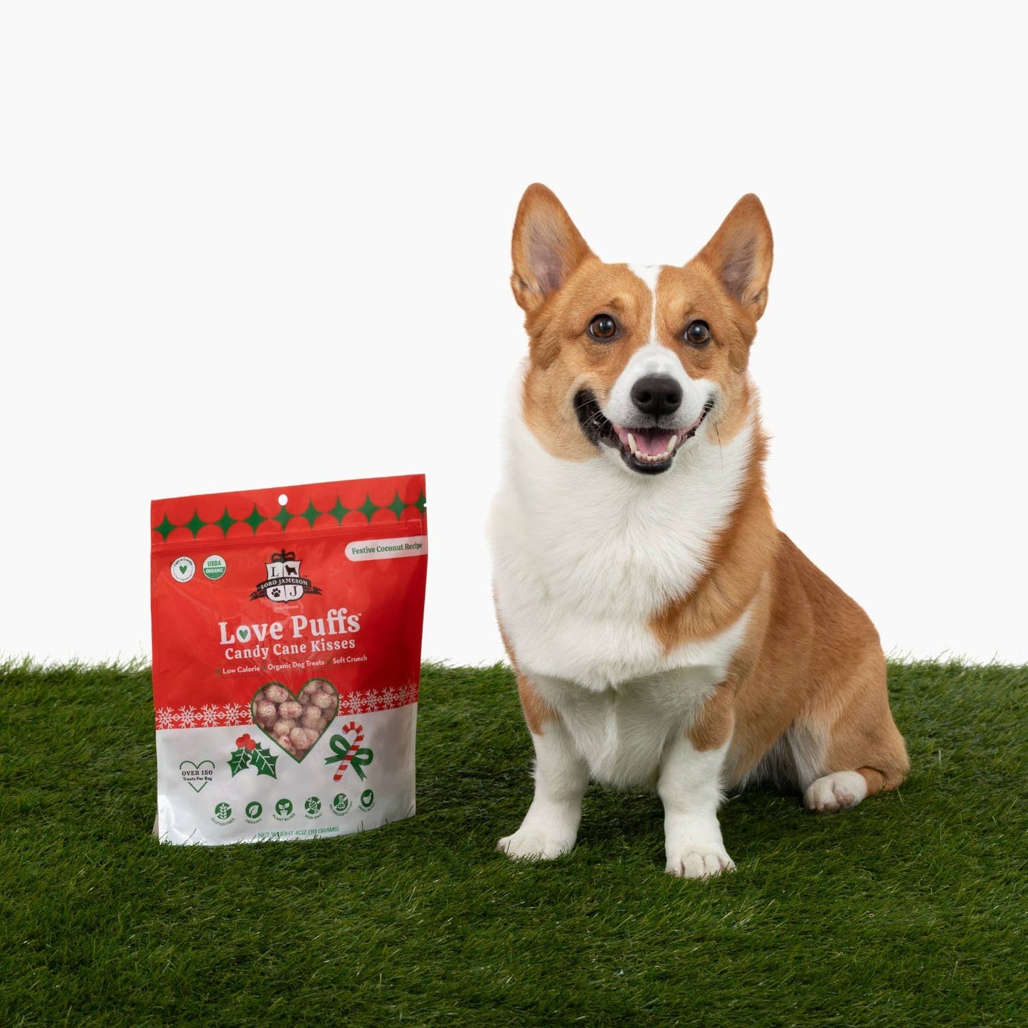 Lord Jameson Love Puffs Candy Cane Kisses Pouch 4oz