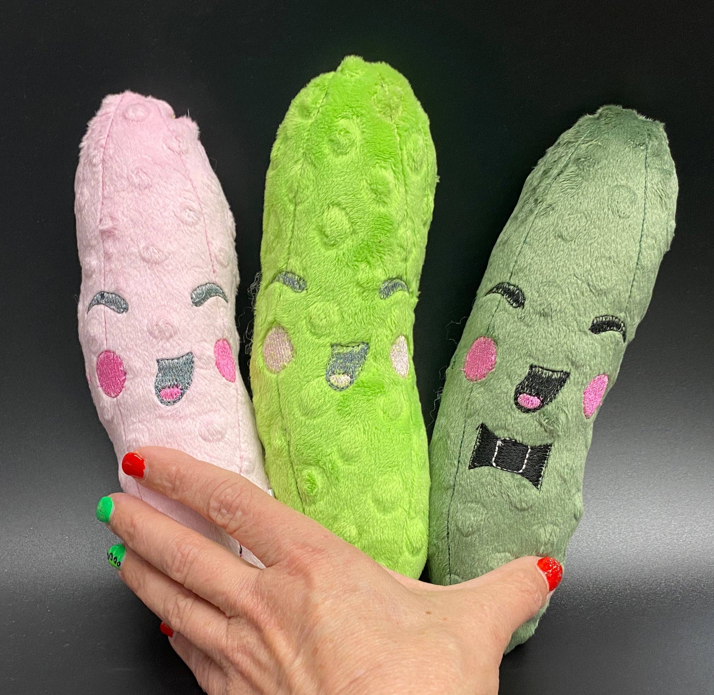 Handmade Pet Toys - Dog Squeaker Stuffed Pickles