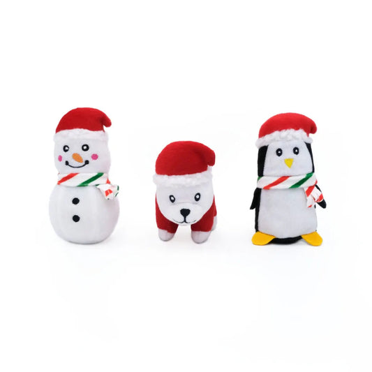 Zippy Paws Holiday Miniz Dog Toys Festive Animals