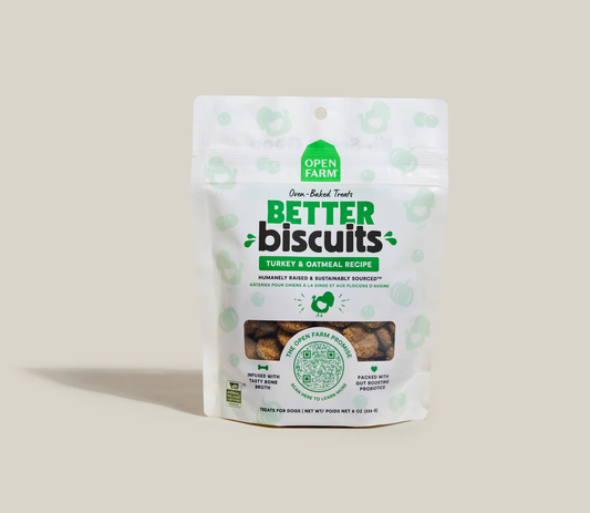 Open Farm Better Biscuits Dog Cookies Turkey