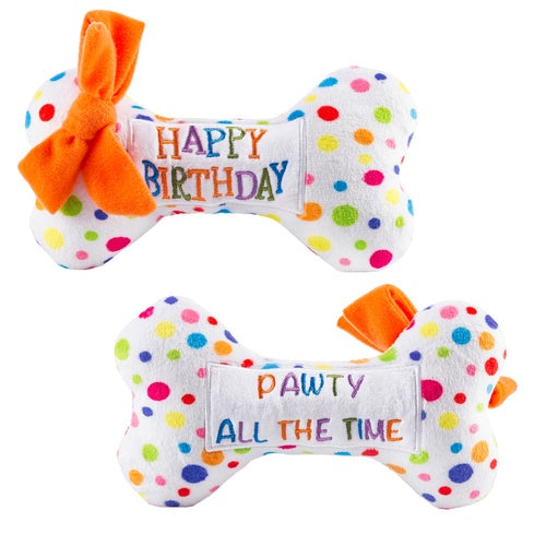Haute Diggity Dog Birthday Dog Toy Happy Birthday Bone X-Large
