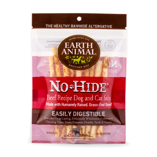 Beef No Hide Chews Stix 10 pac