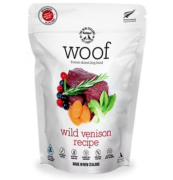 Woof Wild Venison Freeze Dried Dog Food