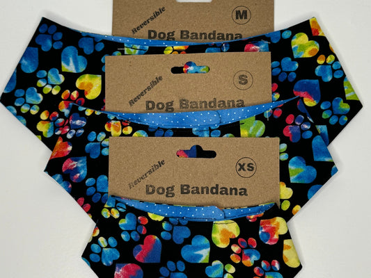 Tye Dye Paws Bandana