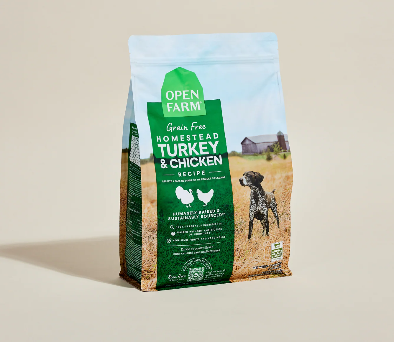 Open Farm Grain Free Homestead Turkey and Chicken Dry Dog Food 4lb