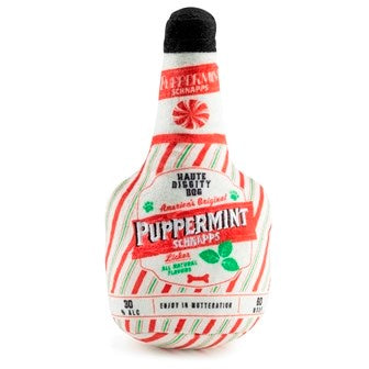 Haute Diggity Dog Starbarks Holiday Drinks  Dog Toy Puppermint Schnapps