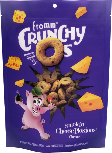 Fromm Crunchy O's Cheeseplosions Dog Treats 26oz