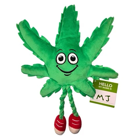 Paw:20 Dog Toy Lil MJ THe Weed LEaf