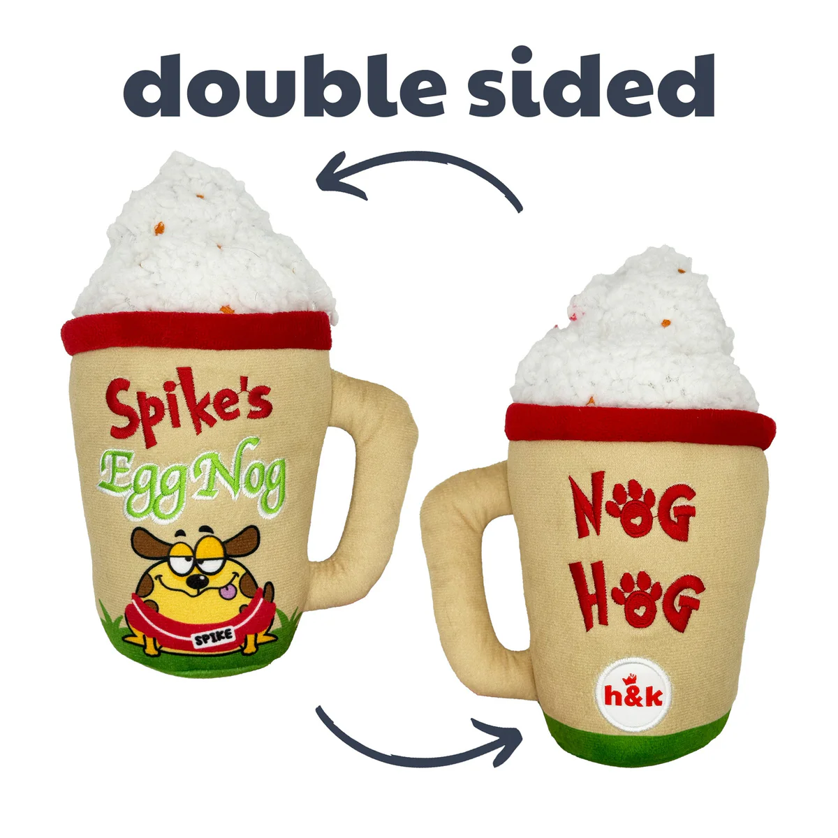 Huxley and Kent Holiday Drink Toy Spike's Egg Nog Small
