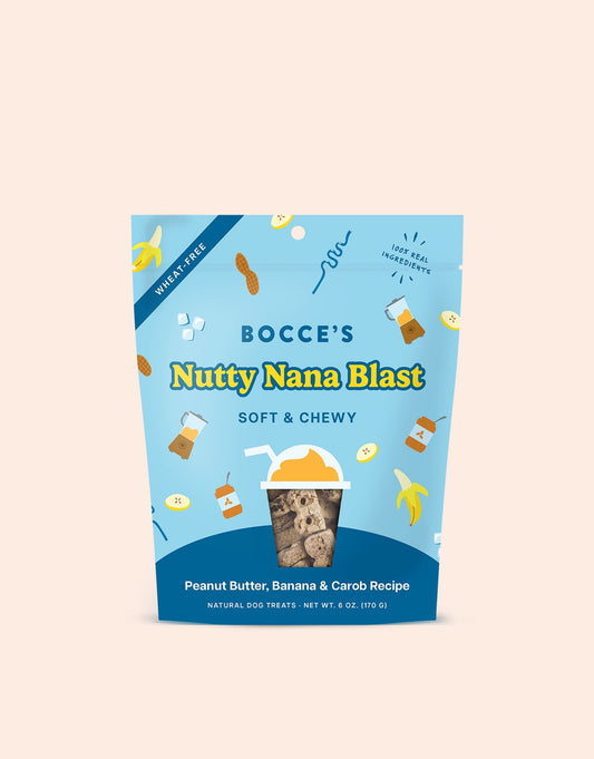 Bocce's Bakery Soft and Chewy Dog Treats Nutty Nana Blast