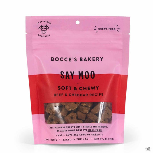 Bocce's Bakery Soft and Chewy Dog Treats Say Moo 6oz