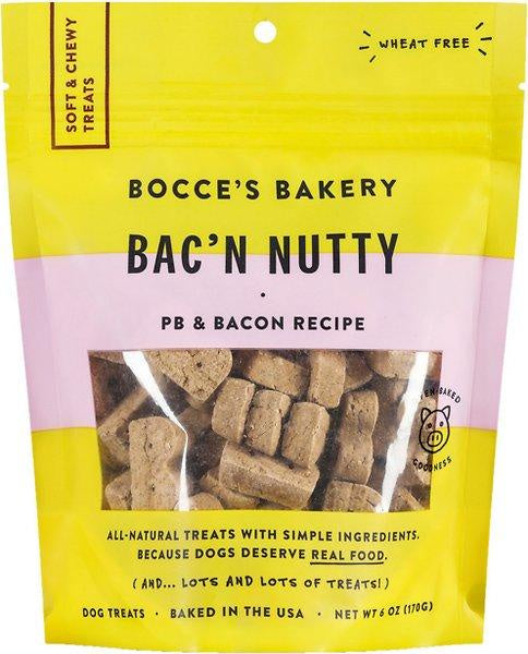 Bocce's Bakery Biscuits Dog Treats Bacon Nutty