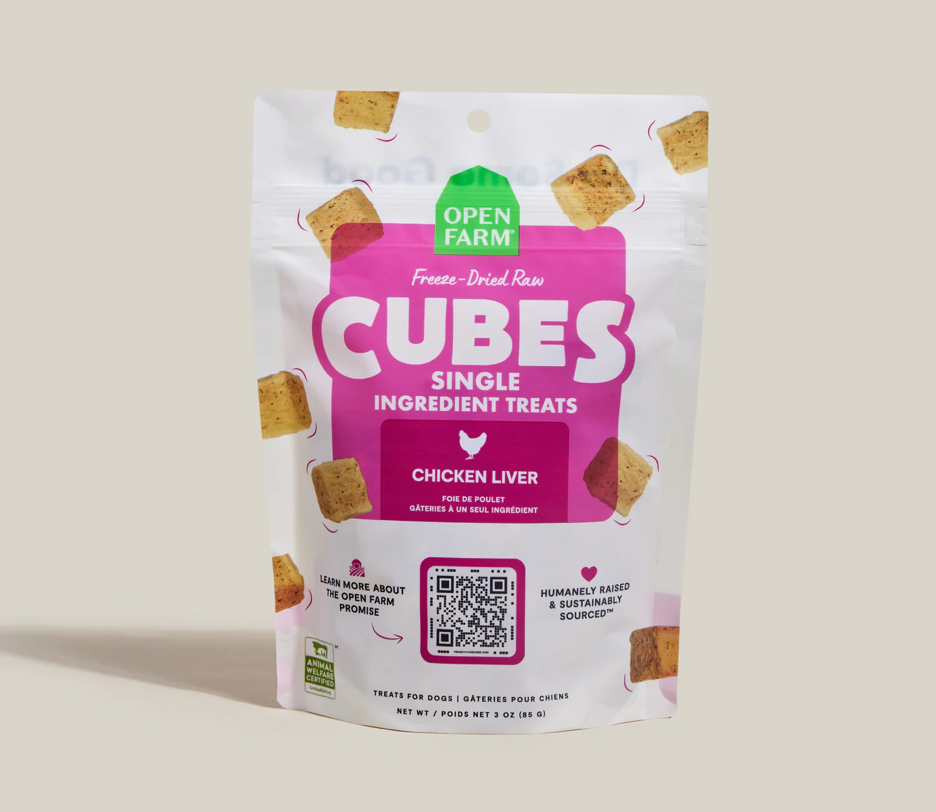 Open Farm Certified Humane Freeze Dried Cubes Chicken Liver