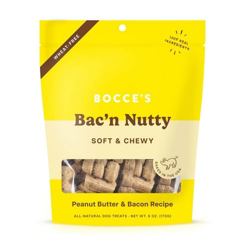 Bocce's Bakery Soft and Chewy Dog Treats Bacon Nutty 6oz